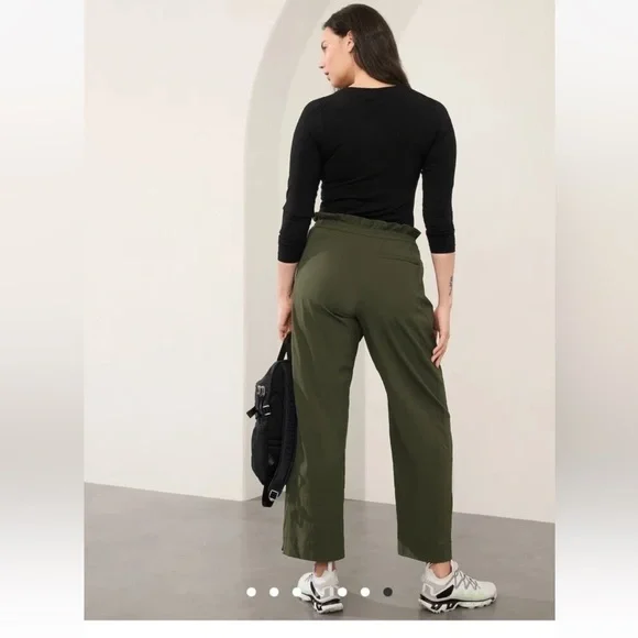 Athleta Trekkie Parachute Pant Green Olive size 6 nwot - Picture 4 of 8